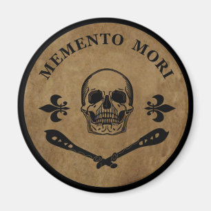 Memento mori skull magnet