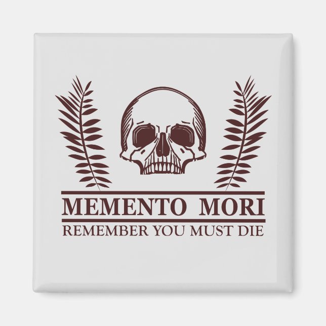 Memento mori skull magnet (Front)