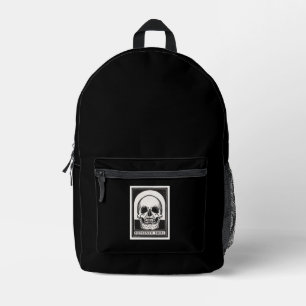 Memento Mori Skull Printed Backpack