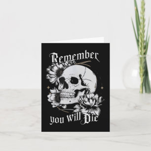 Memento Mori Skull Stoic Philosophy Men Women Lati Card