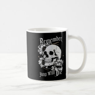 Memento Mori Skull Stoic Philosophy Men Women Lati Coffee Mug