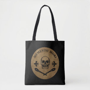 Memento mori skull tote bag