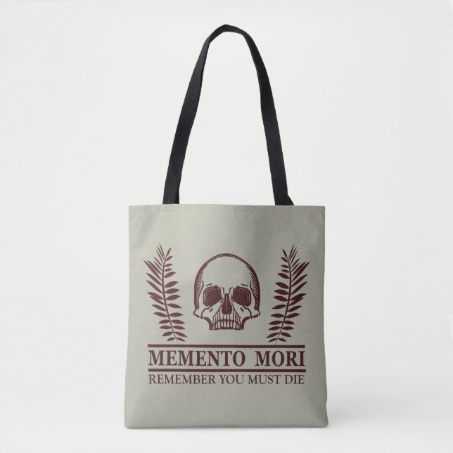 Memento mori skull tote bag (Front)