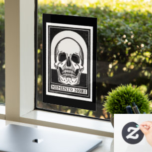 Memento Mori Skull Window Cling