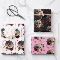 Memento Mori. Skull with red roses