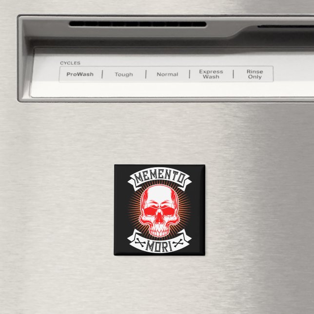 Memento Mori Skull Your time will come Magnet (In Situ (Dishwasher))