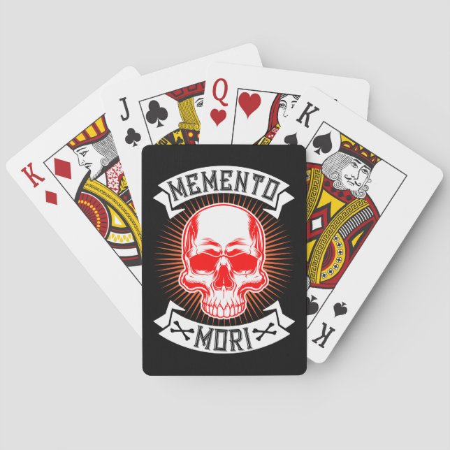 Memento Mori Skull Your time will come Playing Cards (Back)