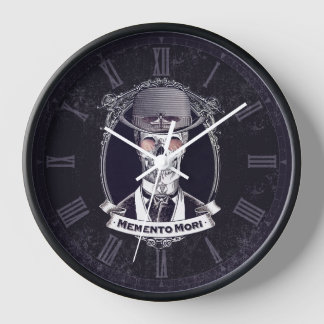 Memento Mori Steampunk Vintage Skull Wall Clock
