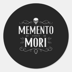 Memento Mori Stoic Mortality Stoicism Philosophy Q Classic Round Sticker