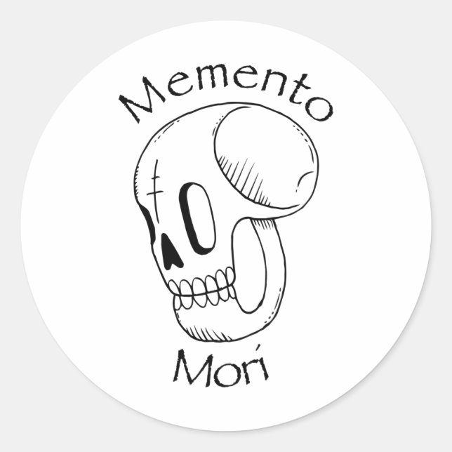 Memento Mori Stoic Philosophy Classic Round Sticker (Front)