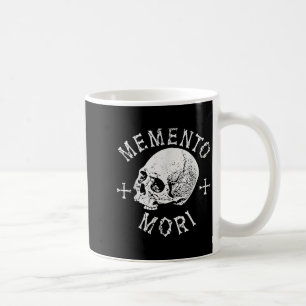 Memento Mori Stoic Remember Death Skull Bones Tatt Coffee Mug