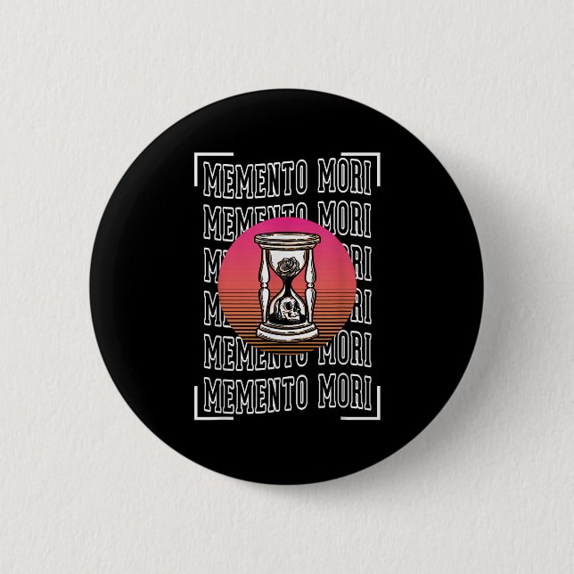 Memento Mori Stoicism Philosophy Stoic Ancient Phi 6 Cm Round Badge (Front)