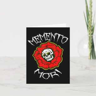 Memento Mori Traditional Tattoo Flower &amp; Skull Card