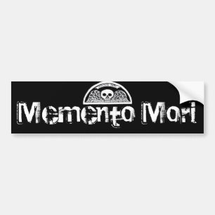 Memento Mori Winged Death Skull Bumpersticker Bumper Sticker