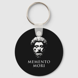 Memento Mori With Marcus Aurelius Head Key Ring