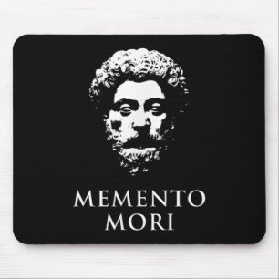 Memento Mori With Marcus Aurelius Head  Mouse Mat