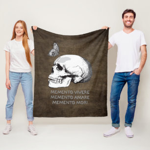 MEMENTO VIVERE • MEMENTO AMARE • MEMENTO MORI FLEECE BLANKET