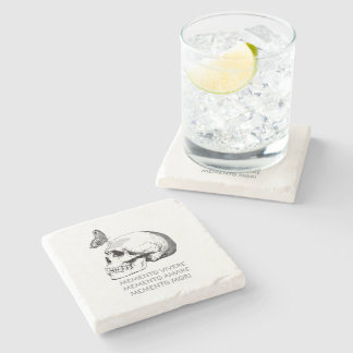 MEMENTO VIVERE • MEMENTO AMARE • MEMENTO MORI STONE COASTER