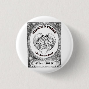 Memento Vivere   Vintage Angel Bond Art 3 Cm Round Badge