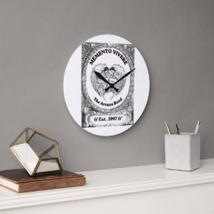 Memento Vivere Vintage Angel Bond Art Large Clock