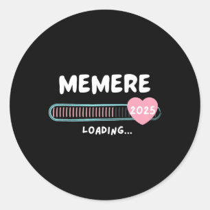 Memere Loading 2025 Byby Valentine Love  Classic Round Sticker