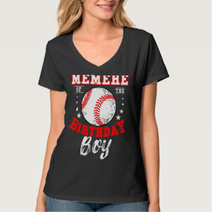 Memere Of The Birthday Boy Baseball Theme Bday Cel T-Shirt