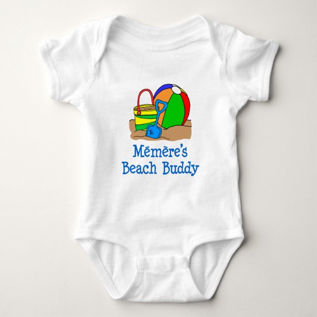 Memere's Beach Buddy Baby Bodysuit (Front)