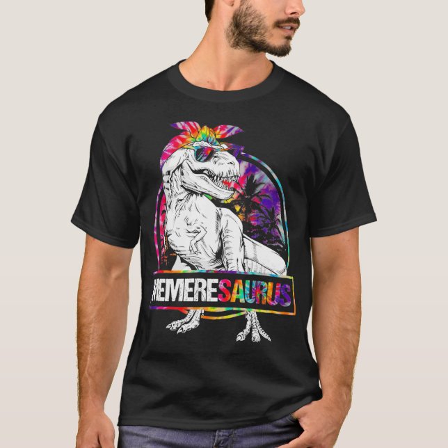 Memeresaurus Dinosaur Memere Saurus Family Matchin T-Shirt (Front)