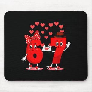 Memes 6 And 7 Six Seven Cute Love Valentine Men Wo Mouse Mat