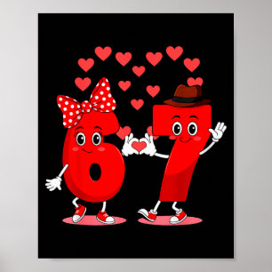 Memes 6 And 7 Six Seven Cute Love Valentine Men Wo Poster