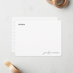Memo Minimal Simple Black and White Planner Card
