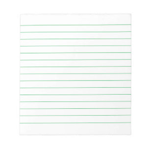 Memo Pad with Business Green Lines