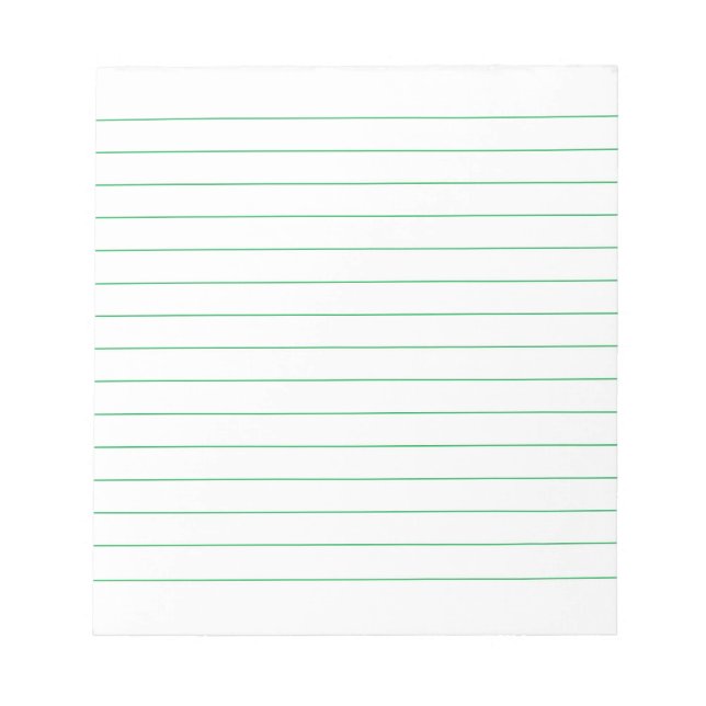 Memo Pad with Business Green Lines (Front)