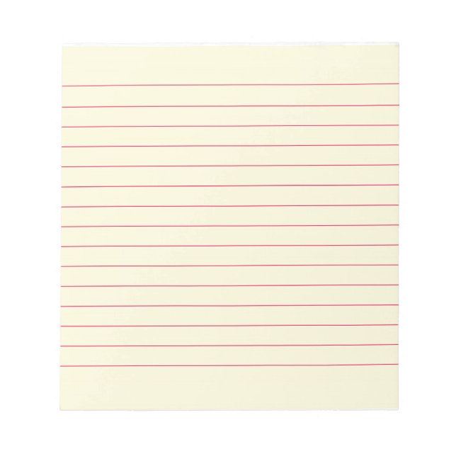 Memo Pad with Lines Business Lined Red Classic (Front)