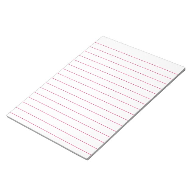 Memo Pad with Lines Business Lined Red Vintage (Angled)