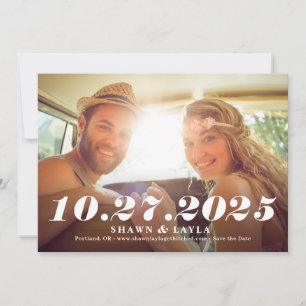 Memorable Date Editable Colour Save The Date Card
