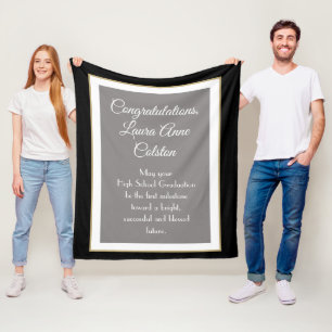 Memorable gift! Custom High School Grad blanket