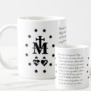 Memorare Prayer Virgin Mary Miraculous Medal  Coffee Mug