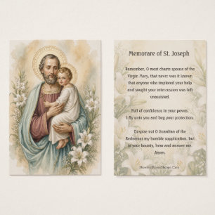 Memorare to St Joseph Lily Holy Prayer Devotion