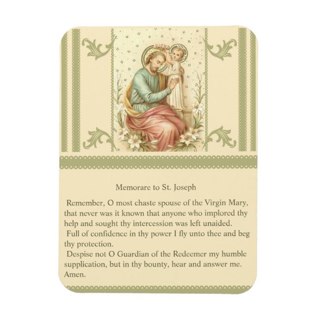 Memorare to St. Joseph Magnet (Vertical)