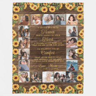 Memorial 18 Photos Hug From Heaven Sunflowers Fleece Blanket