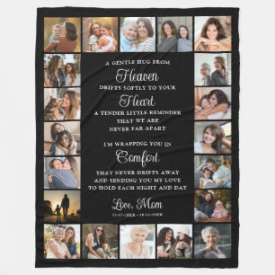 Memorial 20 Photos Hug From Heaven Poem Fleece Blanket