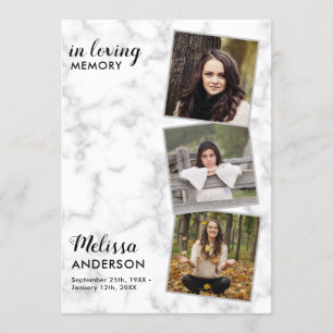 Memorial 3 Photo Order Of Service Funeral Programme