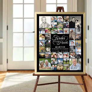 Memorial 42 Photo Collage FOREVER IN OUR HEARTS Po Poster