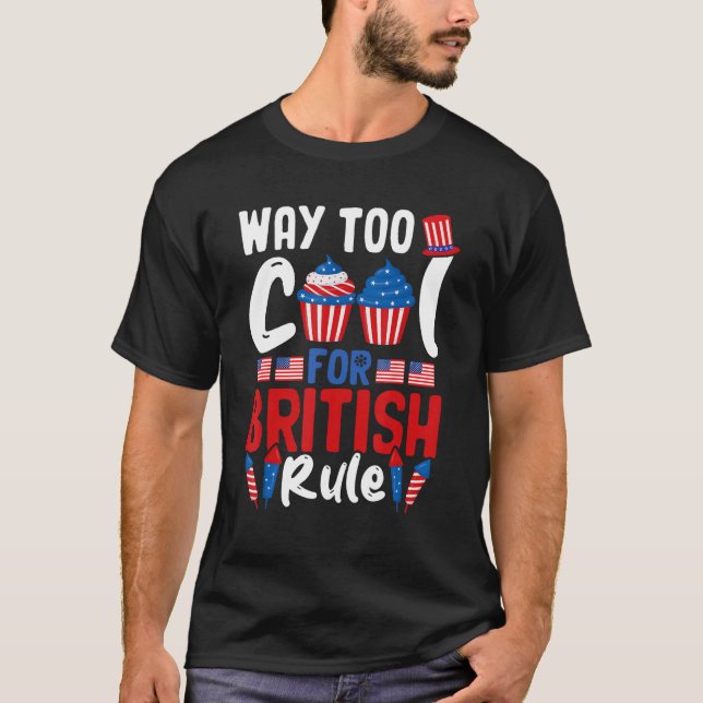 Memorial 4th Day of July Holiday Patriotic Ice Cre T-Shirt (Front)