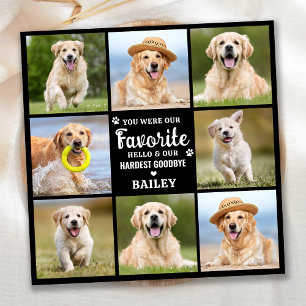 Memorial 8 Photo Collage Pet Dog Loss Remembrance  Thank You Card