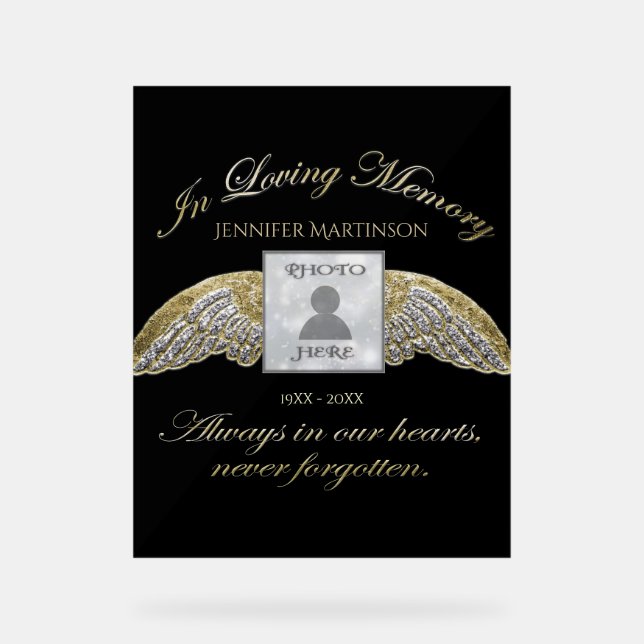 Memorial  acrylic sign (Front)