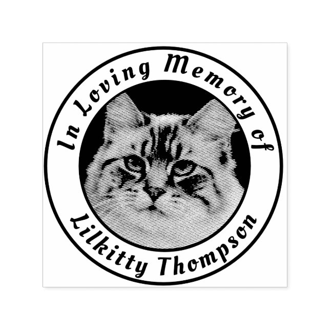 Memorial Add Name Photo Self-inking Stamp (Design)