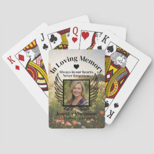Memorial   Add Photo Playing Cards