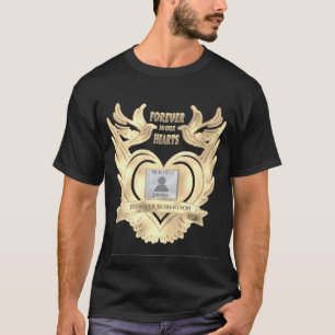 Memorial   Add Photo with Angel Wings, Heart Doves T-Shirt